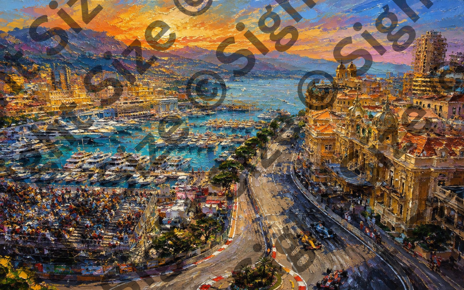 “Monaco”, an oil painting from the Motors collection.