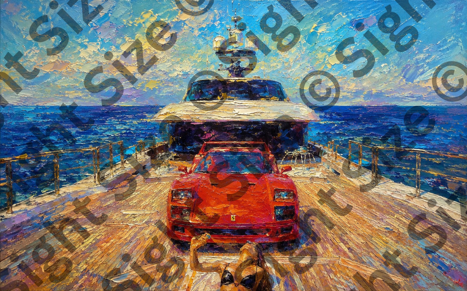 “The Pier”, an oil painting from the Motors collection.