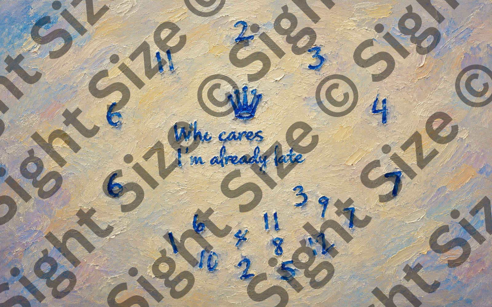 “Already Late”, an oil painting from the Small Rebellions collection.