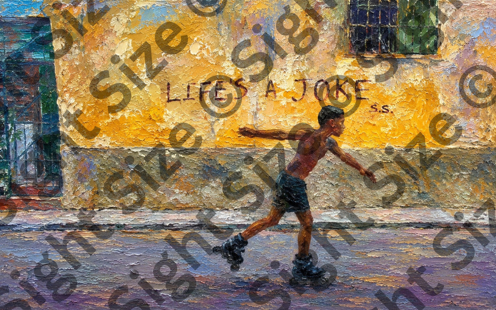 “Life's a Joke”, an oil painting from the Small Rebellions collection.