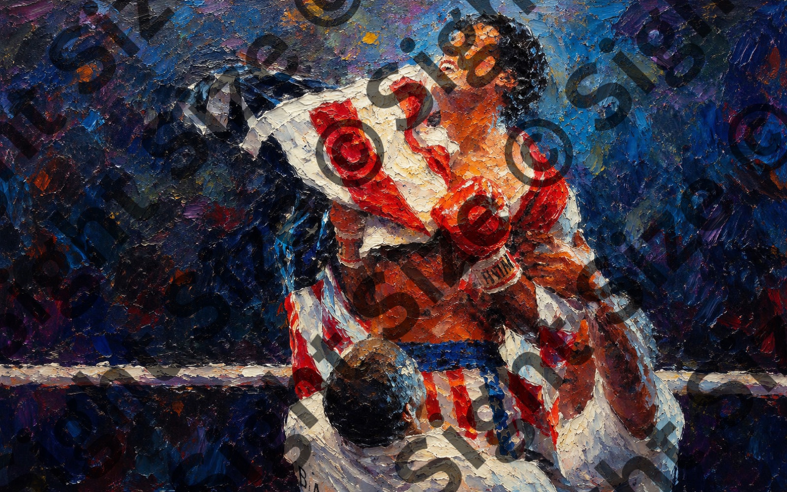 “The Title Fight”, an oil painting from the Small Rebellions collection.