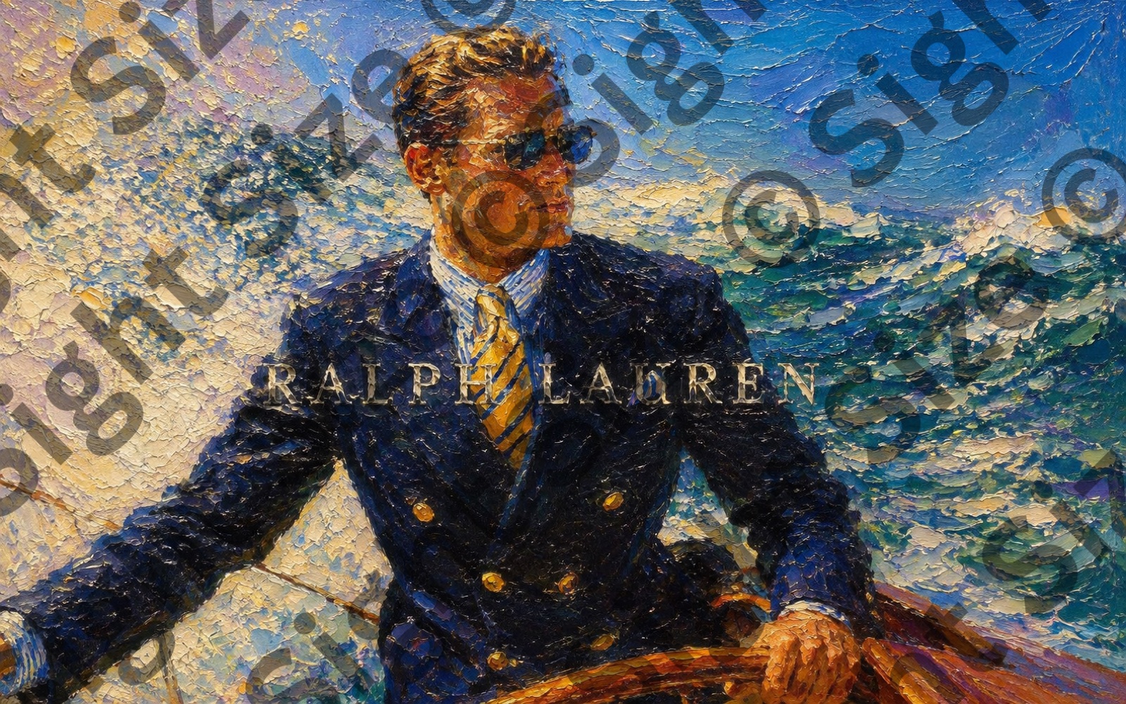 “Navy Blazer”, an oil painting from the The Long Weekend collection.
