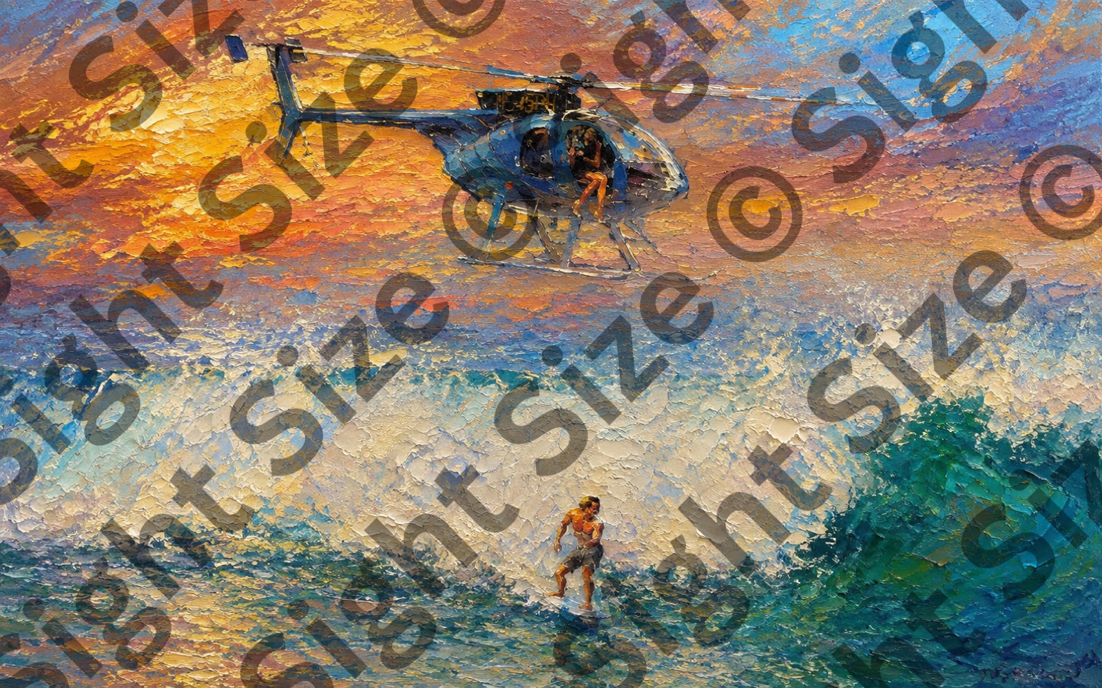 “One Surfer”, an oil painting from the The Long Weekend collection.