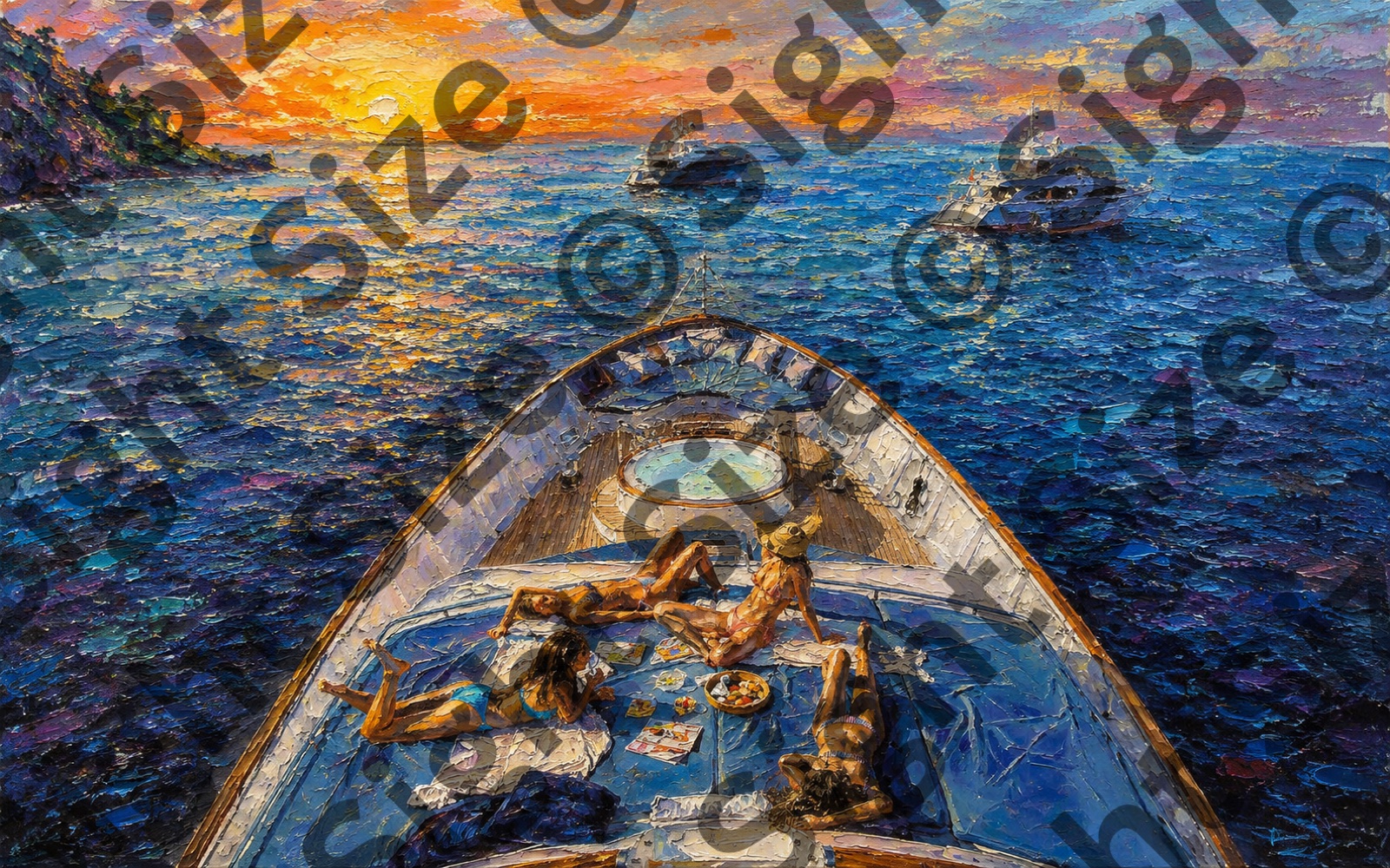 “The Bow”, an oil painting from the The Long Weekend collection.