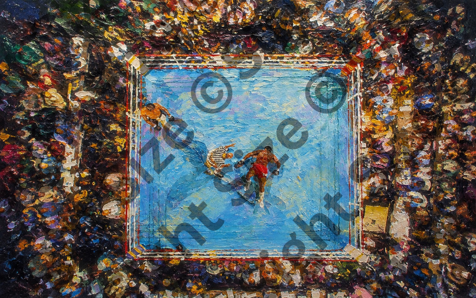 “The Deep End”, an oil painting from the The Long Weekend collection.