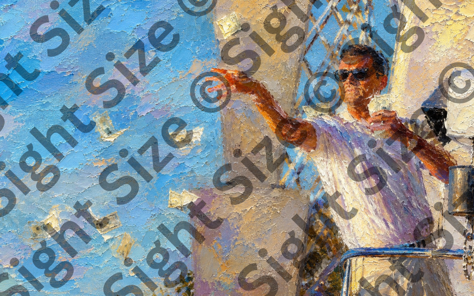 “The Foredeck”, an oil painting from the The Long Weekend collection.